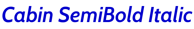 Cabin SemiBold Italic 字体